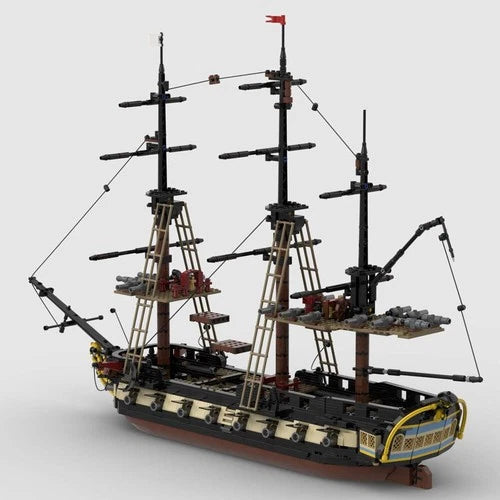 MOC-65878 5th Rate Frigate Heavy Frigate with Gun Deck and Interior 1901 Parts