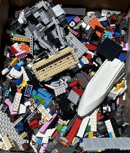 MEOW 20 lbs Pounds Random Parts Pieces Building Plates Blocks Washed Bulk Lot.