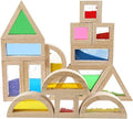 Large Wooden Building Blocks for Toddlers Baby Kids 16 Pcs Rainbow Blocks Geomet