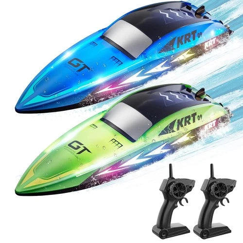 Remote Control Kids RC Boats 8 LED Light Modes Pool Lakes Bathtub Water Toys