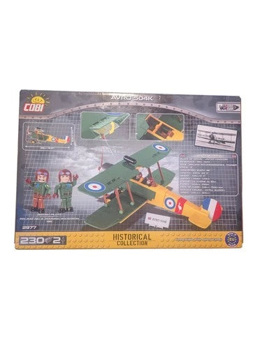 COBI AVRO 504K Fighter Plane SET# 2977 WWI RAF Bi-plane 230 Pcs
