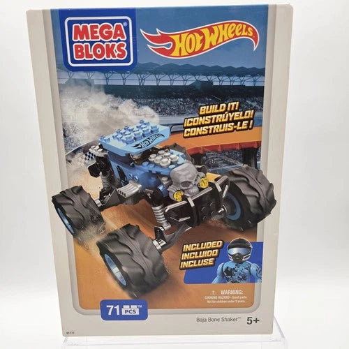 Mega Bloks Hot Wheels Baja Bone Shaker building set 91777 New 2014 Mattel 71 Pc