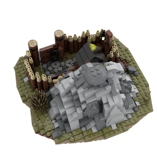 MOC: Medieval Gold Mine Model Building Toys Set for Collection 756 Pieces