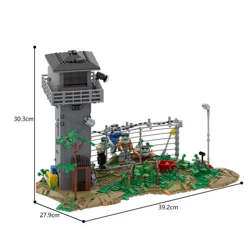 Modular Prison Building Toy Kits MOC Style TV Scene Brick 1189pcs DIY Collection