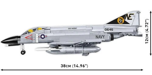 COBI F-4 Phantom II Aircraft Carrier Model Plane Building Block Set # 5897