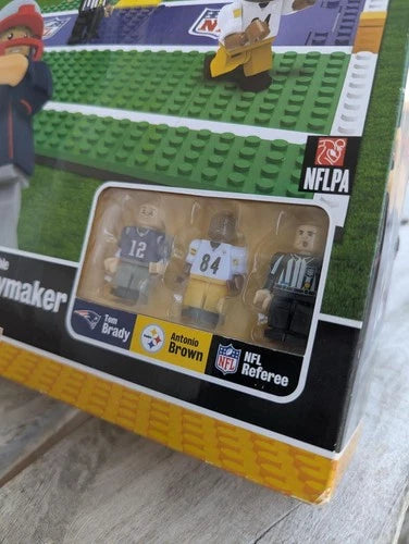 NFL Playmaker Set Tom Brady Antonio Brown Toy 173 Pc Buildable Football NWT New