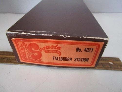Vintage NIB Sequoia Scale Model 4021 HO 1/87 Fallburgh Station Building Kit NOS