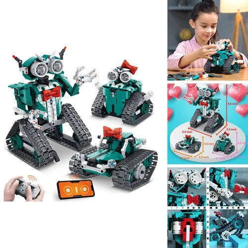 IQKidz 8029 3 in 1 RC Robot Car STEM Building Kit 440 Pcs Kids Ages 8-12