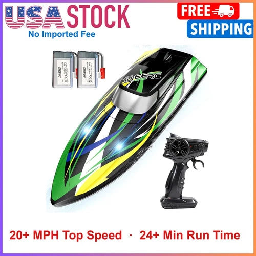 Fast RC Boat 20MPH 7 LED Light Modes Remote Control Racing Kids Adults Gifts Toy