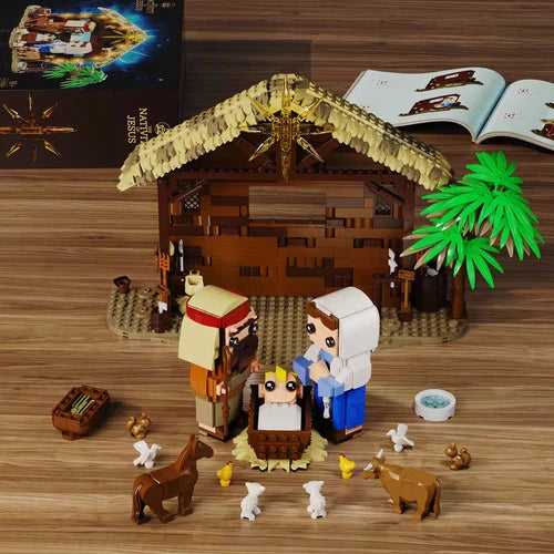1PCs Nativity Scene Building Block Set 1000pcs NEW