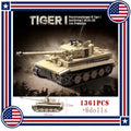 Military Tank Building Blocks Set Tiger I KV-2 Panther Army Bricks Toy