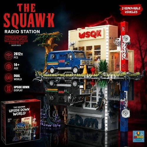 MOC Stranger Things The Squawk Radio Station Upside Down 2612PCS Building Block