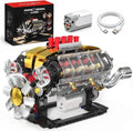 V8 Engine Model Kit That Runs, 747 PCS Working Engine Building Set with Motor, V
