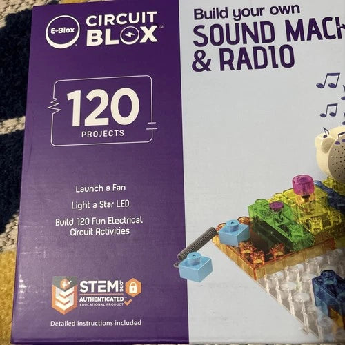 E Blox Build Your Own Sound Machine Radio Building Blocks Kit 120 Projects NEW