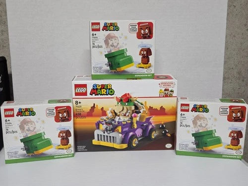 LEGO 71431 Super Mario Set Bowser's Muscle Car 458 Pcs & Goombas Shoe 71404 X 3