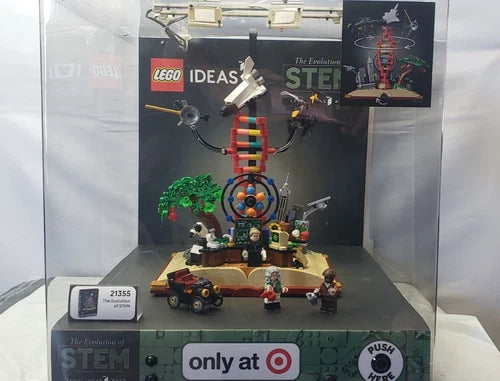 LEGO Ideas The Evolution of STEM 21355 Lighted Display Case *See Description*