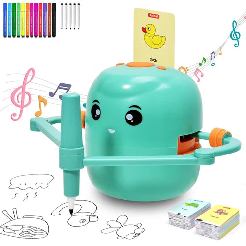 Drawing Robot for Kids, Voice 4 inches x 4 x 0.1 inches, Green