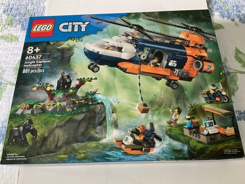 LEGO JUNGLE EXPLORER HELICOPTER @BASE CAMP 60437 RETIRED NIB W/DAMAGE AREAS