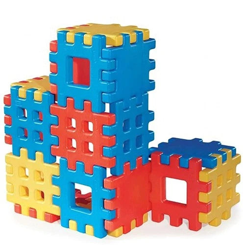 Little Tikes Big Waffle Block Set - 18 pieces Blue/Red/Yellow