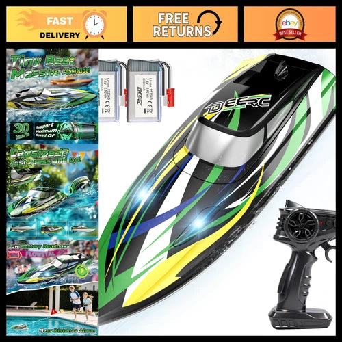 Fast RC Boat for Kids - 20+ MPH, Capsize Recovery, 24+ Minutes Playtime