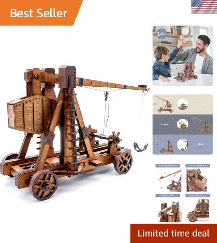 DIY 3D Wooden Puzzles for Adults Trebuchet Science Building Kit Model Catapul...