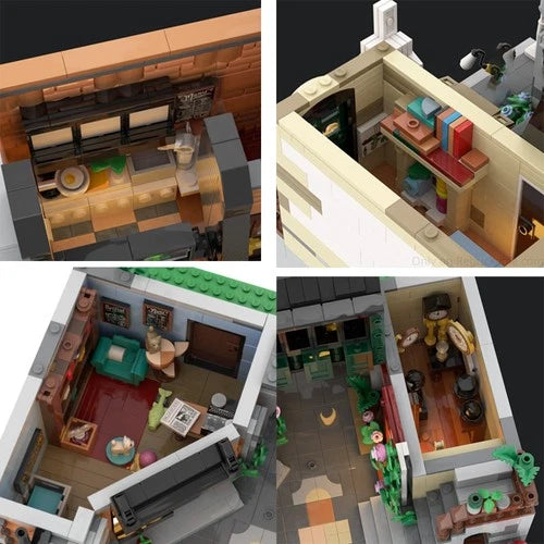 MOC-212483 Community Square Model with Antiques Store and Apartment 2210 Pieces