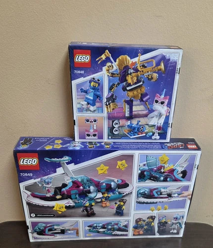 LEGO Movie 2 - 70849 Wyld-Mayhem Star Fighter New & 70848 Systar Party Crew- NIB
