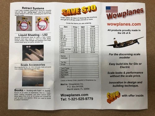 Hawker Typhoon RC Airplane Kit By Wowplanes 62 1/2 Inch(Read Description)