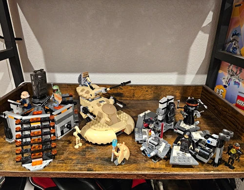 MEOW Star Wars Lot AAT Vader Boba 75137 75080 75183 Mostly Complete With Figs