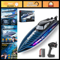 30KMH Waterproof RC Boat - Fast Electric Remote Control, 7 LED Modes, Self-Right