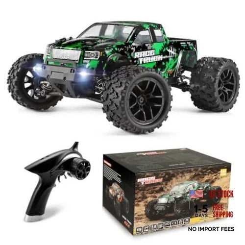 18859 1:18 Scale All Terrain RC Car, Hobby 4WD Remote Control Car Green-black