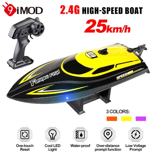 9IMOD RC Boat HJ812 Speedboat Racing Boat 25KM/H High Speed Remote Control Boat