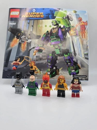 MEOW 76097 Lex Luthor Mech Takedown 100% Complete All 5 Minifigures DC Retired