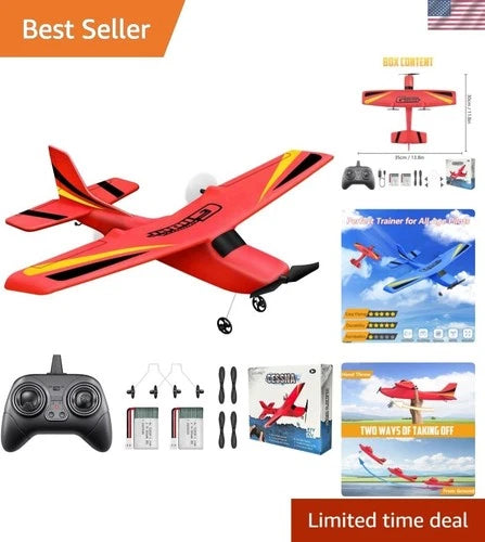2 CH RC Airplane, RC Plane Ready to Fly, 2.4GHz Remote Control Airplane, Easy...