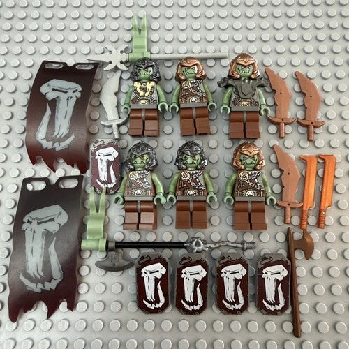 LEGO® Troll Warrior Minifigure Lot Fantasy Era Castle Weapons Flags Accessories