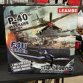 NEW LEAMBE P-40 Warhawk RC Airplane P-51D MUSTANG : BLUE / RED With WHITE STARS