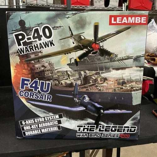 NEW LEAMBE P-40 Warhawk RC Airplane P-51D MUSTANG : BLUE / RED With WHITE STARS