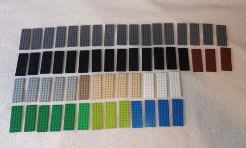 60 plates LEGO ® 4 x 10 plate 3030, u receive all 60 plates shown; Free Shipping