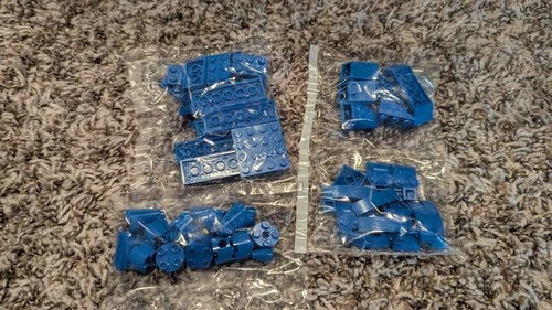 LEGO blue parts lot - 890 parts