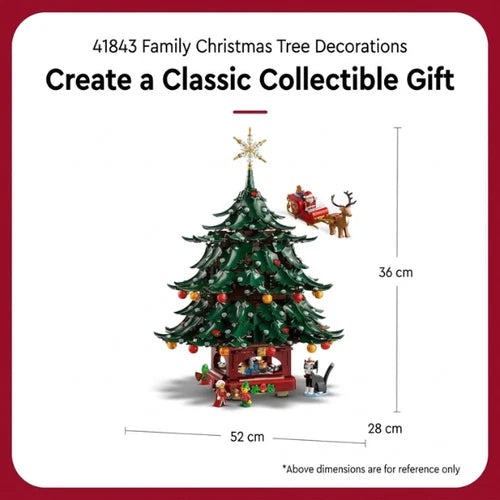 Family Christmas Tree Building Block Set Creative Holiday Gift Toy