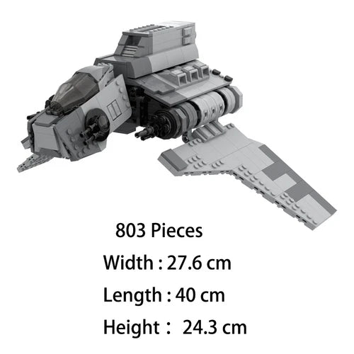 Modubrix Moc Building Blocks Republic Nu-class Attack Shuttle Set Bricks Toy Kit