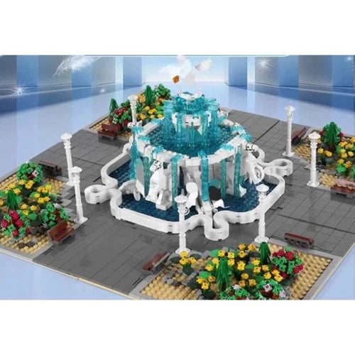 LED Lighted Fountain Square Building Blocks Set General Jim's Toys & Bricks