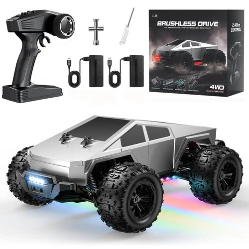 1/16 Brushless Fast RC Car 35Mph 4x4 2.4GHz Remote Control OffRoad Truck
