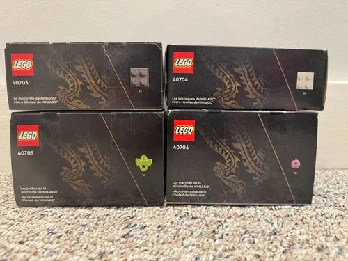 LEGO Micro NINJAGO City 40703, 40704, 40705, & 40706, Set of 4 NEW SEALED