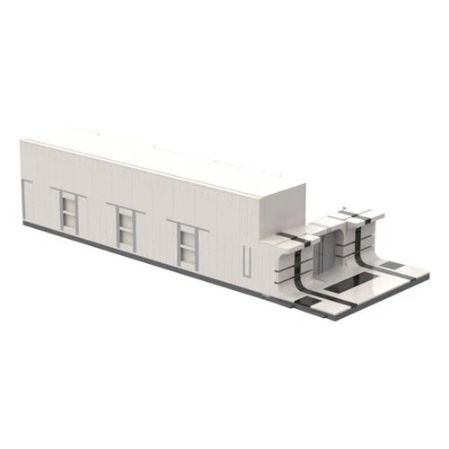 MOC-119261 Sci-Fi Battlefield Barracks Military Building Set 1684 Pcs