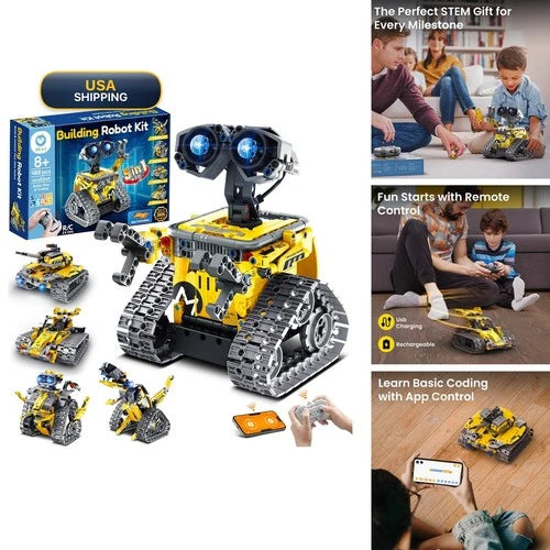Sillbird B883 STEM Robot Building Kit with Remote Control for Boys 8-13