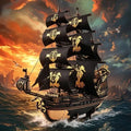 ROKR The Seahorse Barque 3D Wooden Puzzle DIY Ship Model Toys Kits Xmas Gifts