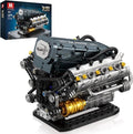 V6 Mechanical Engine Model Building Kit for Adults, Electroplated display detail