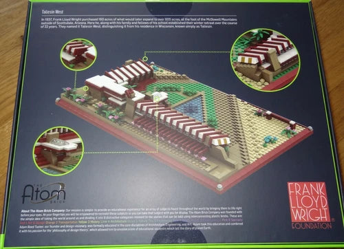 Taliesin West Atom Brick Premium Building Model Kit Block Frank Lloyd Wright