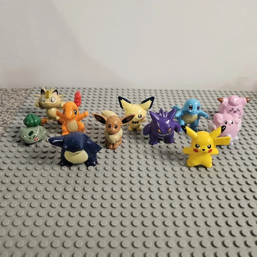 Pokemon MiniFigs Set Of 11 GENGAR EEVEE CHARMANDER PIKACHU SQUIRTLE BULBASAUR +